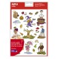 LOT de 5 Apli Sac d'autocollants sur le thème de l'automne - 72 autocollants sur 3 feuilles - Adhésif amovible - Illustrations