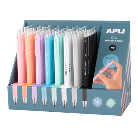 Crayons rétractables Apli HB assortis