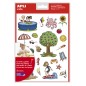 LOT de 5 Apli Autocollants sur le thème de l'été - 72 autocollants sur 3 feuilles - Illustrations éducatives d'objets et