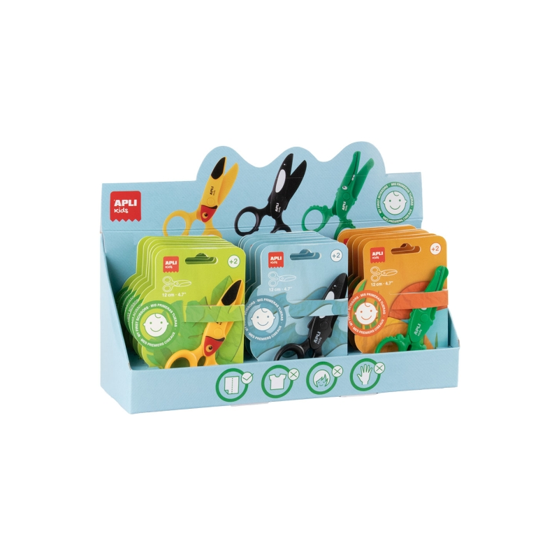 Apli Kids 18 ciseaux scolaires 12 cm assortis
