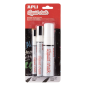 Apli Pack de 3 marqueurs craie liquide blancs