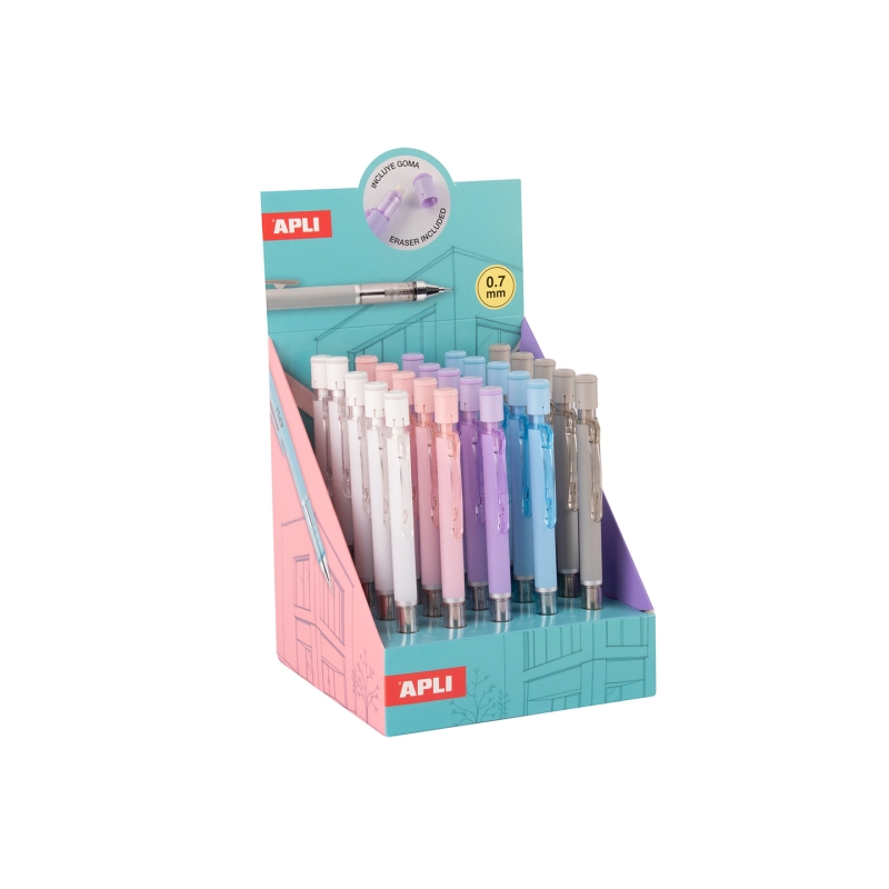 Apli Shake lot de 25 portemines 0,7 mm assortis Apli Shake lot de 25 portemines 0,7 mm assortis