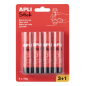 Apli Lot de 4 bâtons de colle 10 g transparents