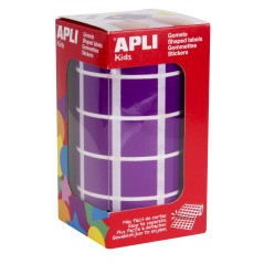 ✅ Autocollants carrés Apli Lilas - 20 x 20 mm - 59 feuilles prédécoupées - 1770 autocollants par rouleau - I en stock