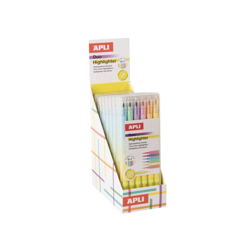 Apli Duo Surligneur double pointe assorti 10 couleurs