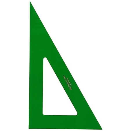 Équerre technique verte transparente