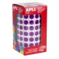 Apli Stickers Ronds Lilas Ø 10.5mm - 59 Feuilles Prédécoupées - 5192 Stickers par Rouleau - Idéal pour les Ecoles et Ateliers