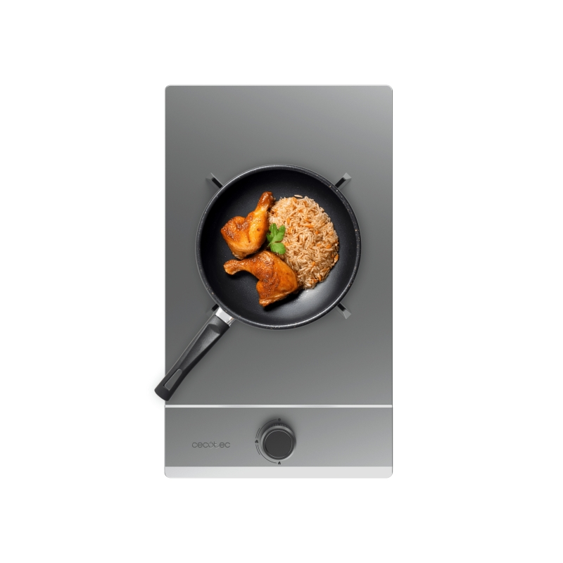Cuisinière à gaz encastrable Cecotec 1 brûleur acier