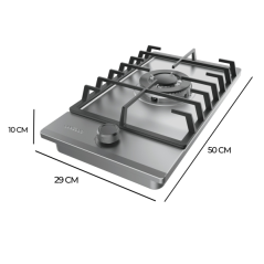 cuisinière à gaz encastrable acier