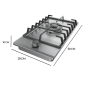 Cuisinière à gaz encastrable Cecotec Bolero G 1200F acier