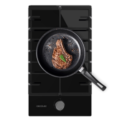 Plaque de cuisson gaz encastrable noire