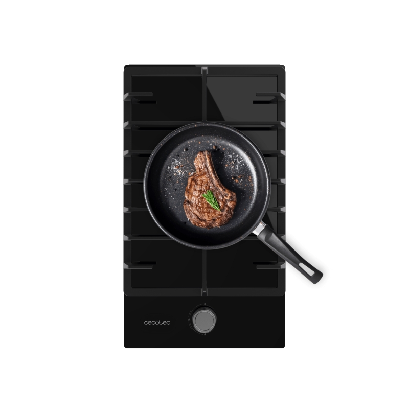 Plaque de cuisson gaz encastrable Cecotec noire