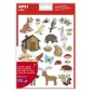 LOT de 5 Sachet Apli de Stickers Thème Forêt - 276 Stickers sur 12 Feuilles - Adhésif Amovible - Idéal pour les Ecoles - Sans