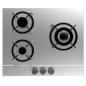 Cuisinière à gaz encastrable Cecotec 3 brûleurs acier