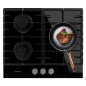 Cuisinière à gaz encastrable Cecotec 3 brûleurs noir