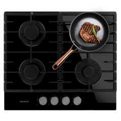 cuisinière gaz encastrable noire