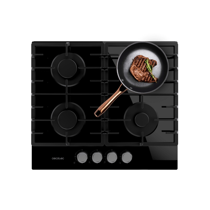 Cuisinière gaz encastrable Cecotec 4 brûleurs noire Cuisinière gaz encastrable Cecotec 4 brûleurs noire