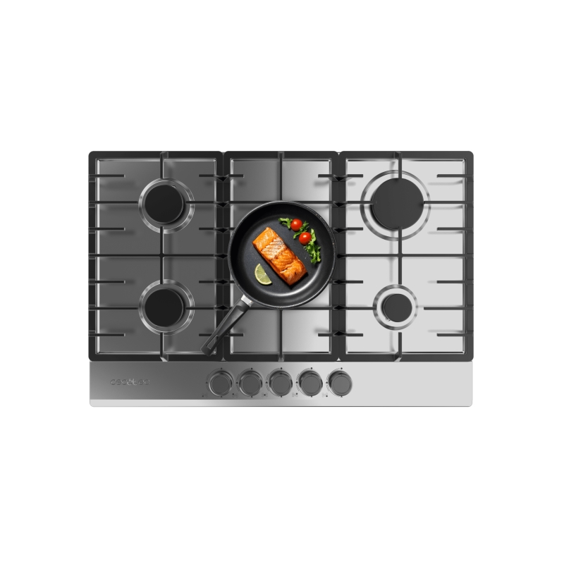 Cuisinière à gaz encastrable Cecotec 5 brûleurs acier