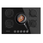 Cuisinière gaz encastrable Cecotec 5 feux noire