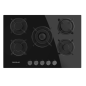 Cuisinière gaz encastrable Cecotec 5 feux noire