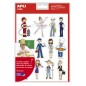 LOT de 5 Apli Bag of Professions Autocollants thématiques - 36 autocollants sur 3 feuilles - Illustrations pédagogiques