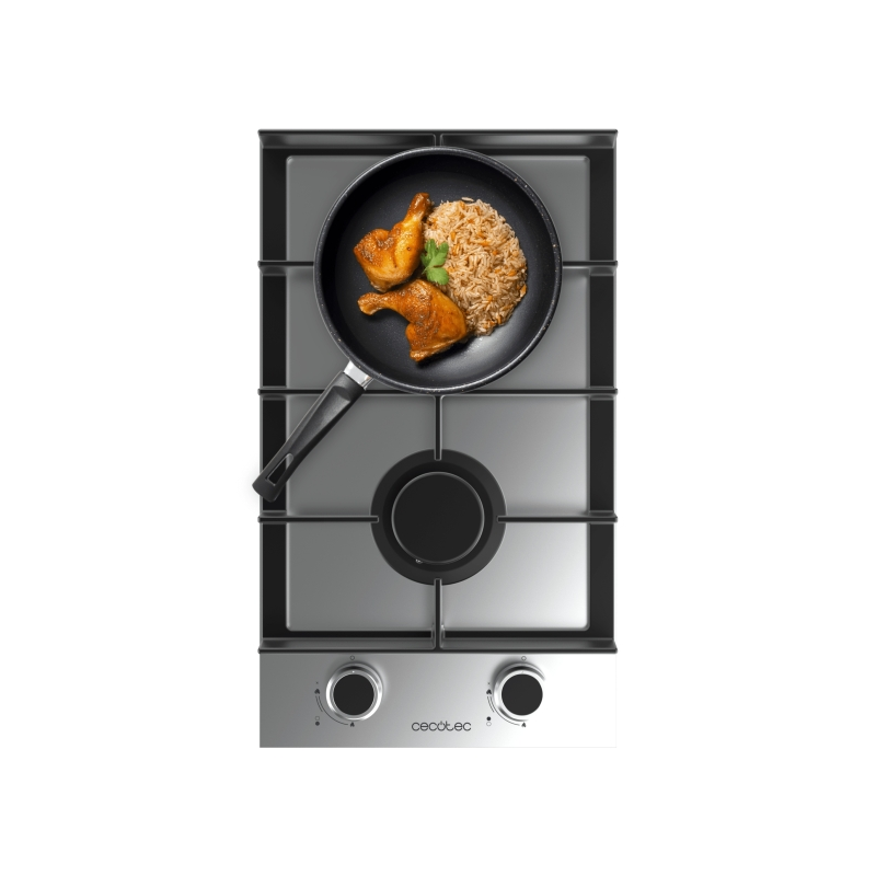 Cuisinière à gaz encastrable Cecotec 2 brûleurs acier Cuisinière à gaz encastrable Cecotec 2 brûleurs acier