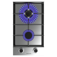 Cuisinière à gaz encastrable Cecotec 2 brûleurs acier