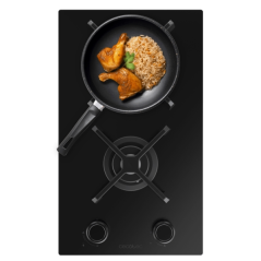 plaque de cuisson gaz encastrable noire