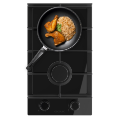 cuisinière gaz encastrable noire