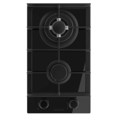 Cuisinière gaz encastrable noire