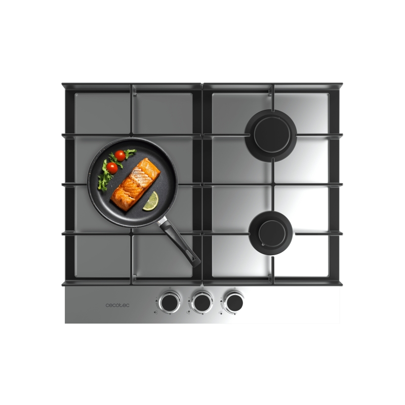 Cuisinière gaz encastrable Cecotec 3 brûleurs acier Cuisinière gaz encastrable Cecotec 3 brûleurs acier