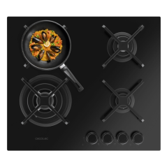 cuisinière gaz encastrable noire