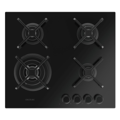 Cuisinière gaz encastrable noire