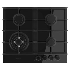 Cuisinière gaz encastrable noire