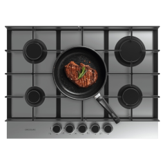 Cuisinière gaz encastrable inox