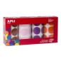 Apli Gomets Ronds Ø 33mm - Couleurs Assorties - Adhésif Permanent - 4 Rouleaux par Paquet - 2832 Gomets - Idéal pour Développer