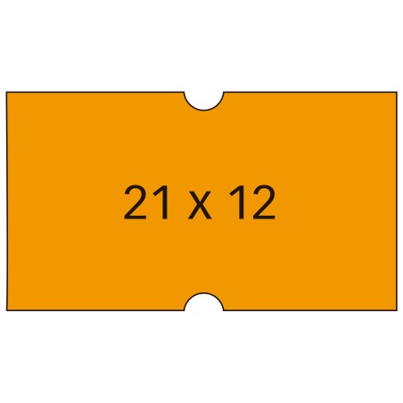 ✅ Etiquettes Apli 21x12mm Orange pour Machines à Prix 1 Ligne - Pack de 6 Rouleaux de 1000 Etiquettes/Rouleau - en stock