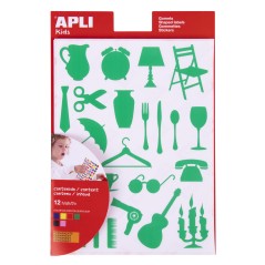 ✅ LOT de 10 Apli Gomets Casa - 288 unités par sac - Adhésif permanent avec des formes d'objets - Conforme aux en stock