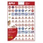 LOT de 10 Sachet Apli d'Autocollants Thématiques Panneaux de Signalisation - 320 Autocollants - Adhésif Permanent - Développé