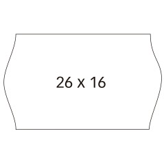 ✅ Étiquettes blanches Apli pour étiqueteuses de prix à 2 lignes - Taille 26 x 16 mm - Adhésif permanent avec en stock