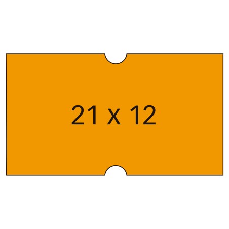 ✅ Etiquettes Apli Orange pour Machines à Prix 1 Ligne - Format 21x12mm - Lot de 6 Rouleaux - Adhésif Permanent en stock