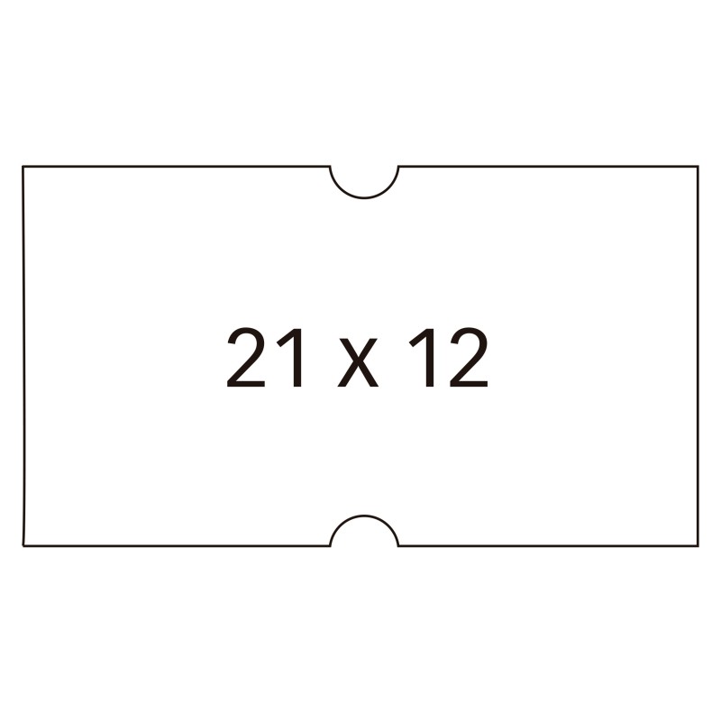 Apli Étiquettes Blanches pour Étiqueteuses de Prix 1 Ligne - Taille 21x12mm - Paquet de 6 Rouleaux de 1000 Étiquettes Chacun