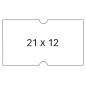 Apli Étiquettes Blanches pour Étiqueteuses de Prix 1 Ligne - Taille 21x12mm - Paquet de 6 Rouleaux de 1000 Étiquettes Chacun