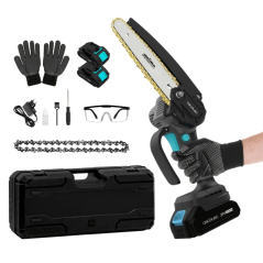 Scie d’élagage sans fil Cecotec 700 W, 2 batteries, gris foncé