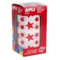 Autocollants Apli Red Star - 12,5 mm et 19,5 mm - Adhésif permanent - 59 feuilles - 2360 autocollants par rouleau - Idéal pour