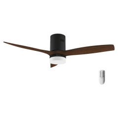 Ventilateur plafond noir 132 cm