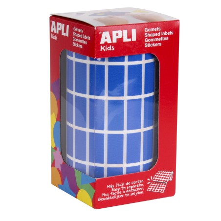 ✅ Apli Rectangular Blue Gomets - 20x10mm - 59 Feuilles Prédécoupées - 3540 Unités par Rouleau - Idéal pour en stock