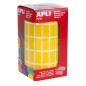 Apli Gomets rectangulaires jaunes - 20x10mm - 59 feuilles prédécoupées - 3540 unités par rouleau - Idéal pour les écoles et les