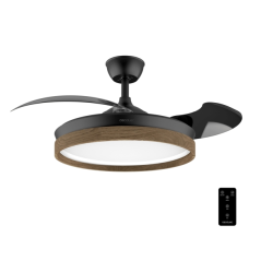 Ventilateur de plafond noir LED