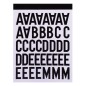 LOT de 5 Apli Stick Adhésif Lettres Majuscules - Hauteur 30mm - Couleur Noir - Paquet de 4 Feuilles de 153 Lettres